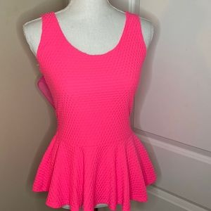 Hot Pink Peplum Top!
